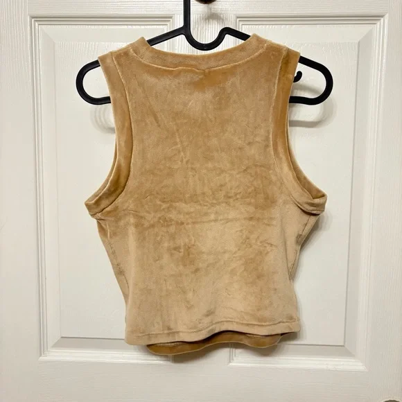 Skims | Sleeveless Velour Crop Top - Picture 3 of 3
